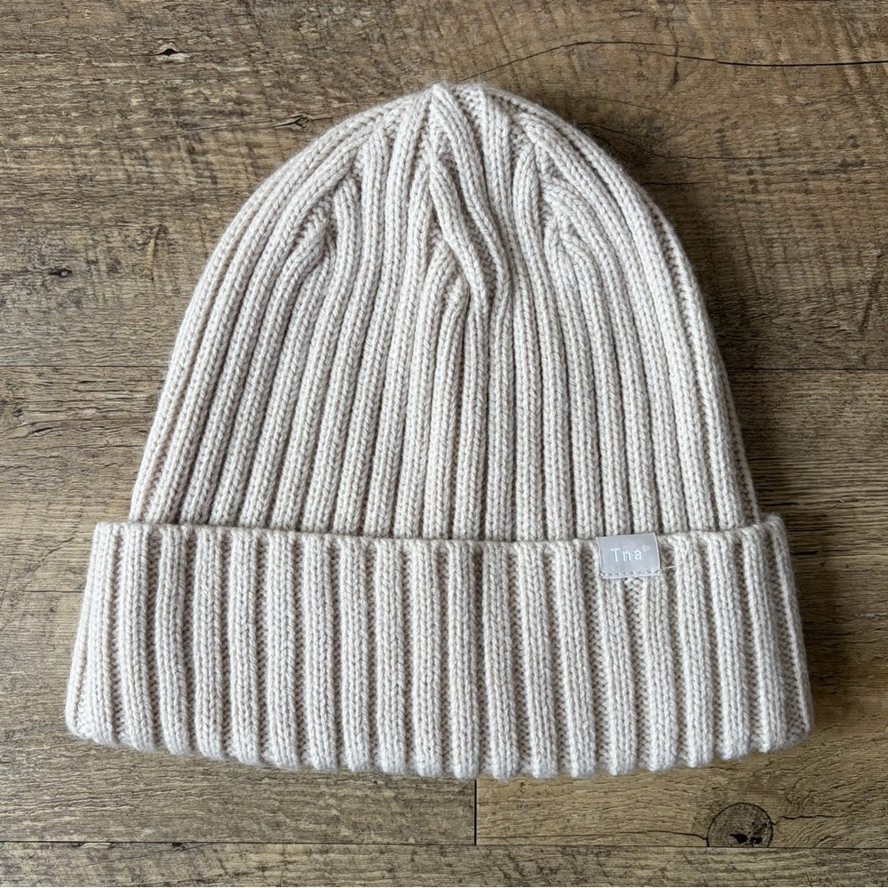 TNA Off-White Knit Beanie